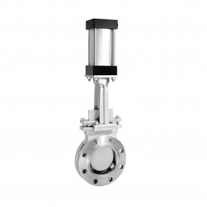 氣動(dòng)對(duì)夾式刀閘閥PNI.0 DN200的，材質(zhì)碳鋼